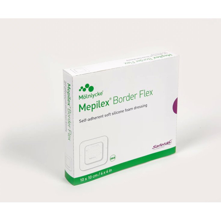 Mepilex Border Flex Pansement en mousse tout-en-un polyvalent avec Safetac Taille 15x15cm 5 pièces