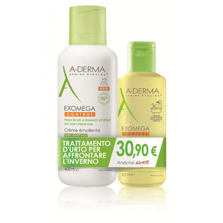 Aderma Exomega Control Crème 400 ml + Huile Lavante 200 ml