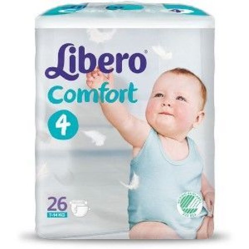 Couche bébé Libero Comfort 4 (7-11 kg) - 1 SAC de 52 pièces