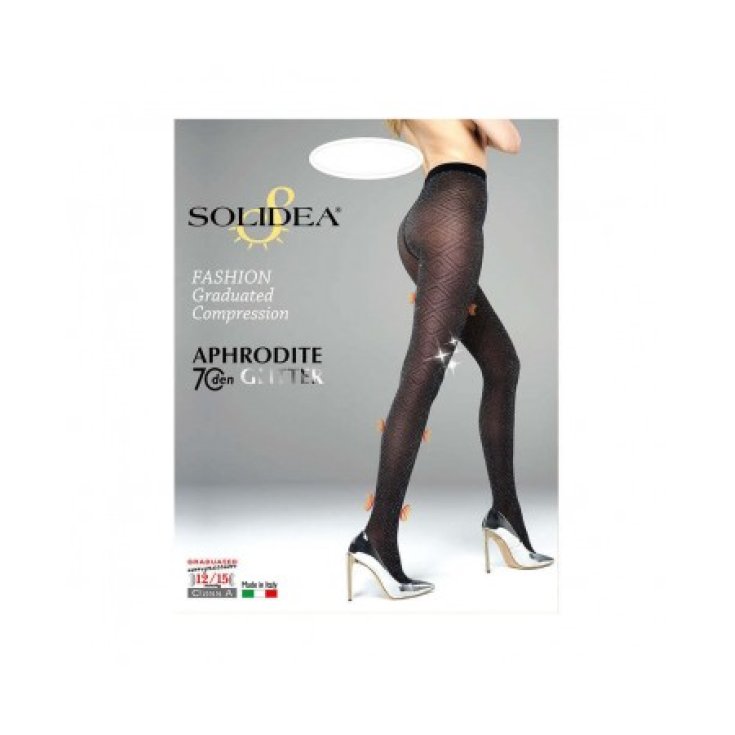 Aphrodite Collant 70 Den Glitter Solidea® Couleur Noir Taille XL 1 Paire