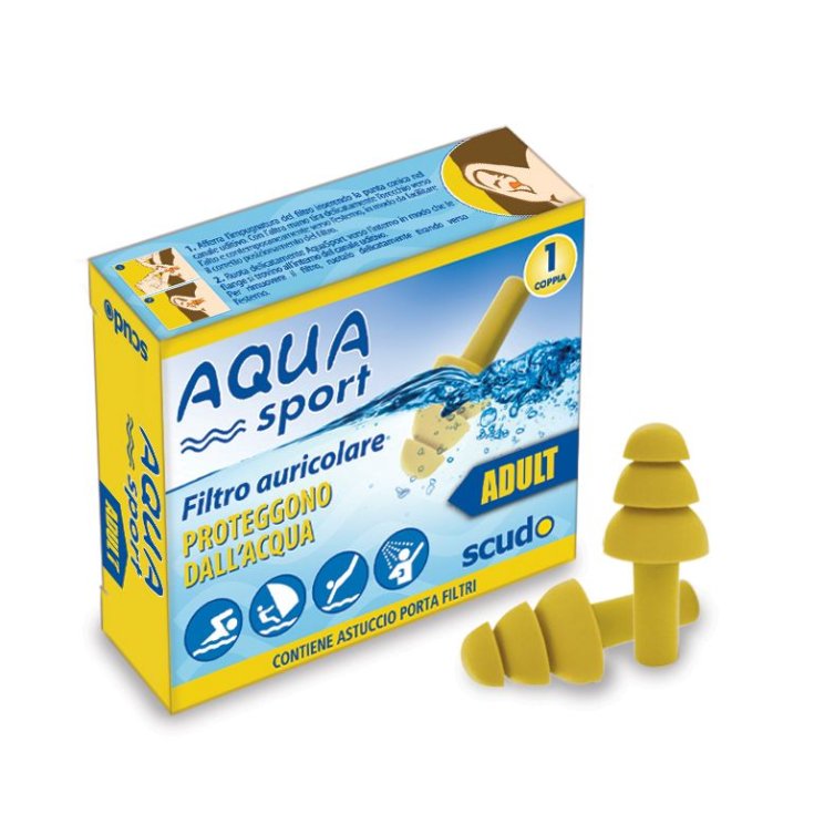 Aquasport Bouchons d'Oreilles Adulte Bouclier 2 Pièces