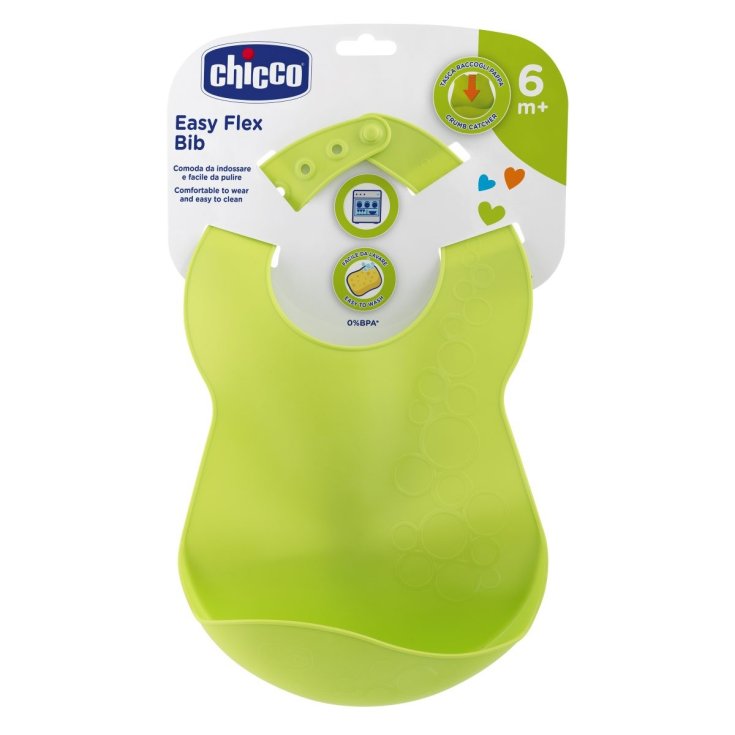 Bavoir Alimentaire Rigide Avec Poche 6m + Chicco® Vert