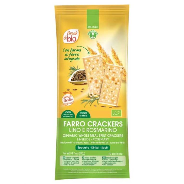 Break & Bio Farro Crackers Lin Et Romarin Probios 280g