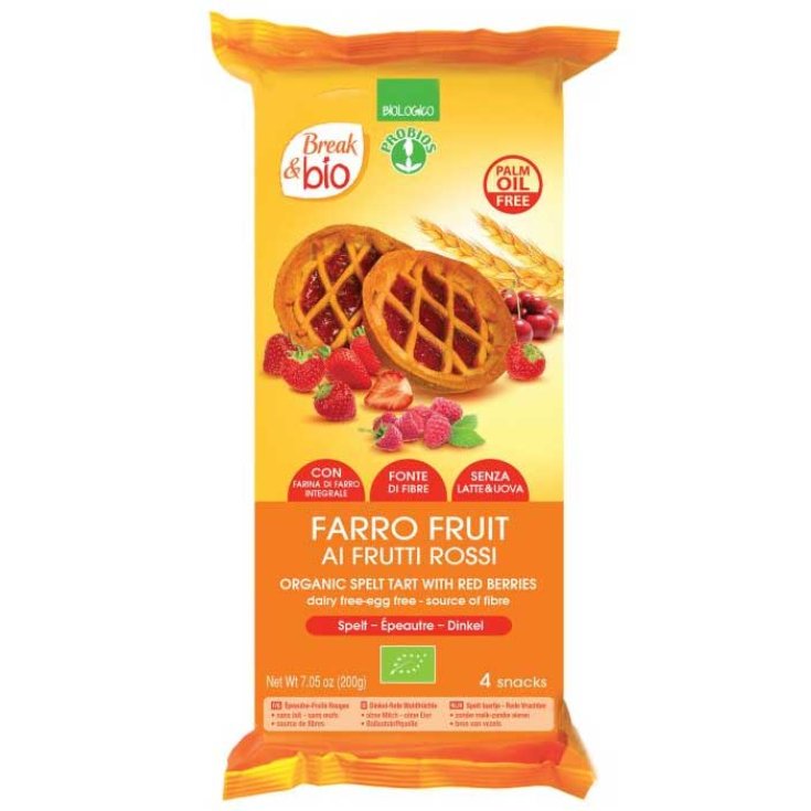 Break & Bio Farro Fruit Aux Fruits Rouges Probios 4x50g