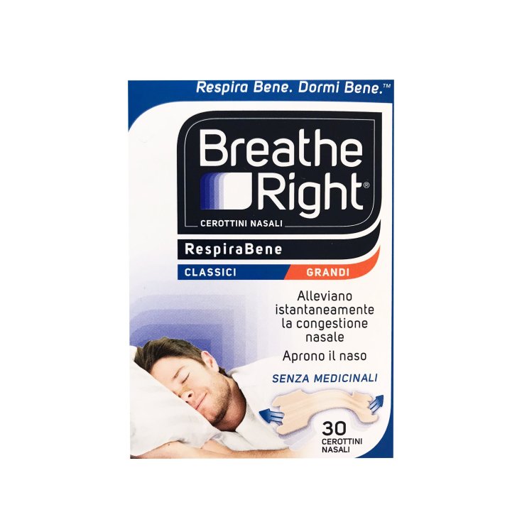 Breathe Right® Grands patchs nasaux classiques 30 pièces