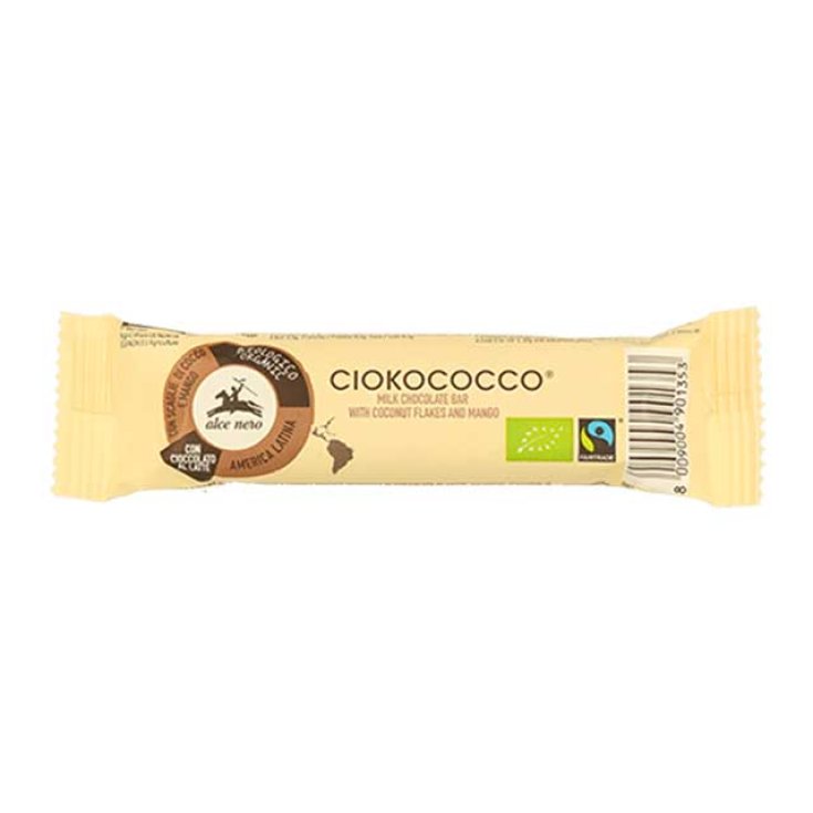 Ciokococco Tablette Bio Chocolat Au Lait Noix De Coco Et Mangue Alce Nero 33g