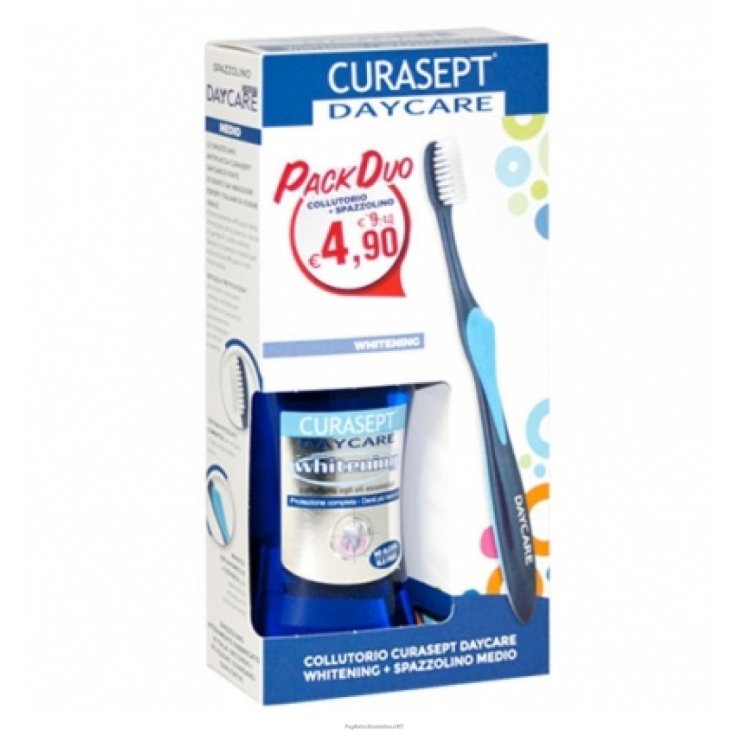 Daycare Bain de Bouche Blanchissant + Brosse à Dents Curasept® Medium