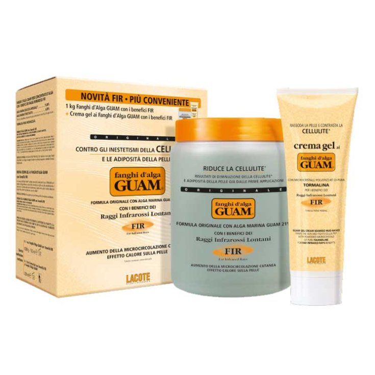 Guam FIR Seaweed Mud Format Pratique 1Kg + Gel Crème 200ml