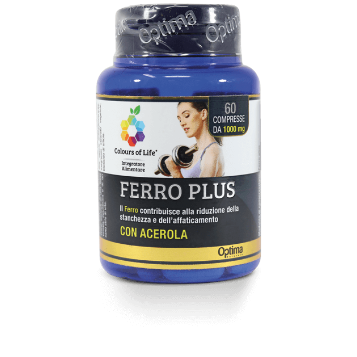 Ferro Plus Avec Acérola Colors Of Life® Optima Naturals 60 Comprimés