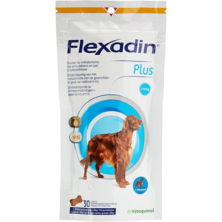 Flexadin® Plus Pour Moyens Et Grands Chiens Vétoquinol 30 Comprimés