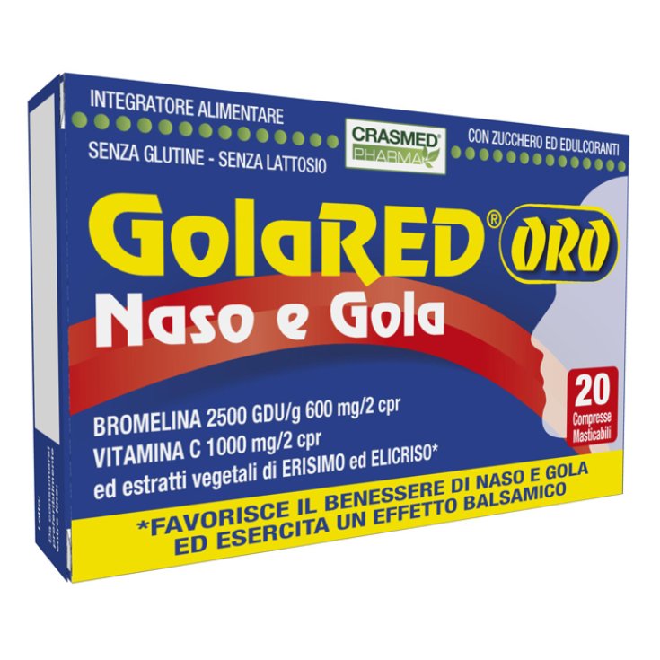 GolaRED® GOLD Nez et Gorge CRASMED® 20 Comprimés