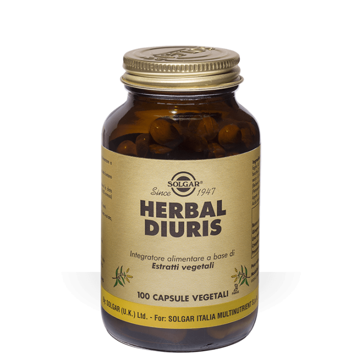 Herbal Diuris Solgar 100 Capsules Végétariennes