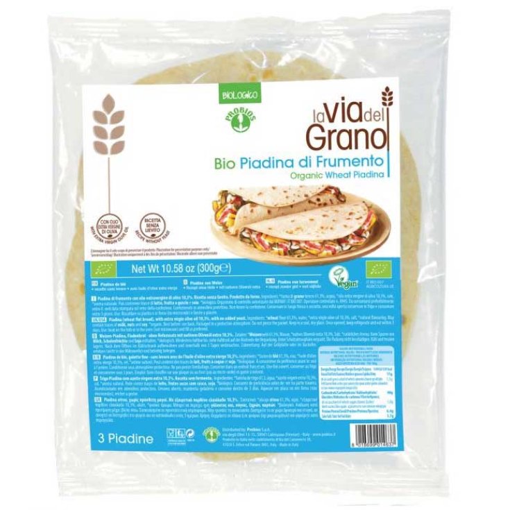 La Via Del Grano Piadina De Blé Avec Probios D'huile D'olive Extra Vierge 300g