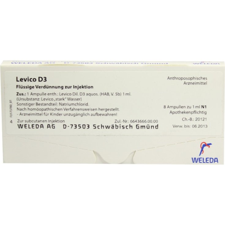 Levico D3 Weleda 8 Ampoules De 1ml