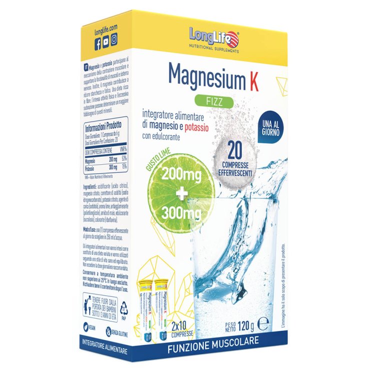 Magnésium K Fizz LongLife® 20 Comprimés