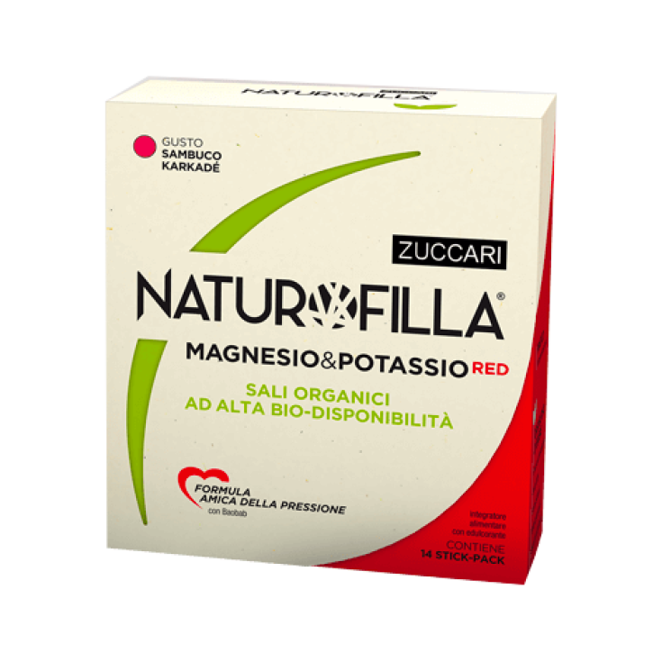 Naturofilla® Magnésium & Potassium Goût de Sureau Rouge-Karkadè Zuccari 14 Stick