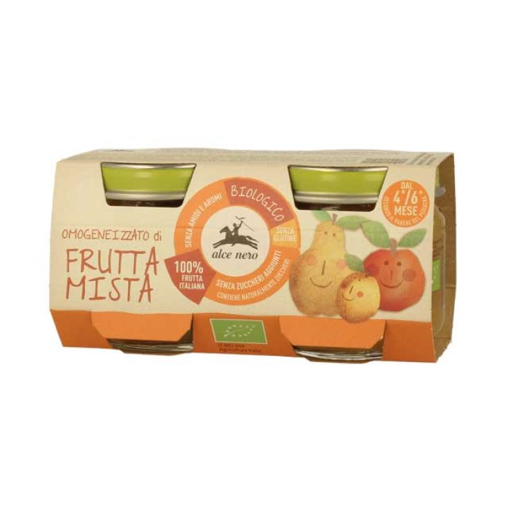 Mélange de fruits bio homogénéisé Alce Nero 2x80g