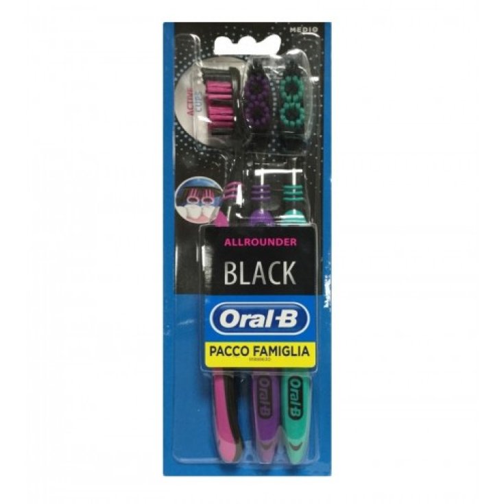 Oral-B® Brosse à Dents Manuelle Robin Hood Noir 40 Medium 3 Pièces