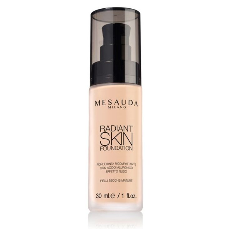 Fond de teint fluide Mesauda Radiant Skin à l'acide hyaluronique 301 beige clair Fond de teint fluide Mesauda Radiant Skin à l'acide hyaluronique 301 beige clair