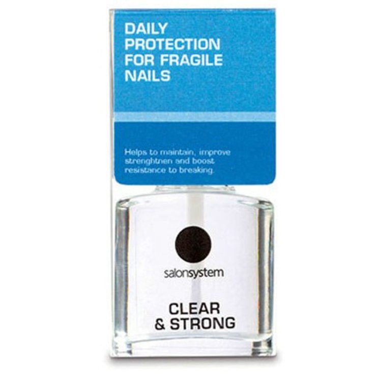 Salon System Clear & Strong Daily Protection For Fragile Nail Fragile Nail Protection 15 ml