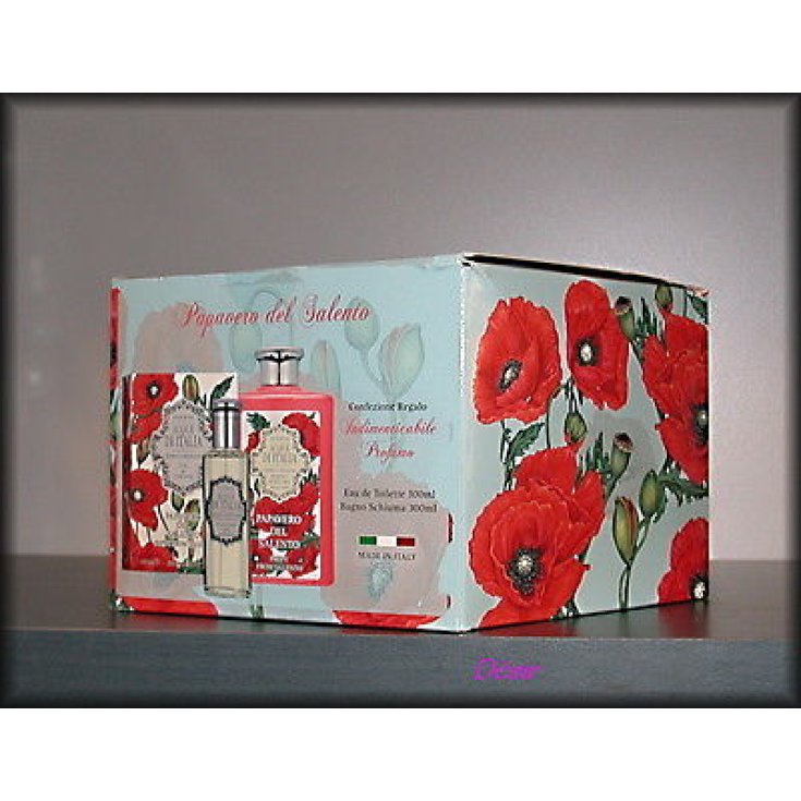 Acque Di Italia Papavero Del Salento Forfait Eau De Toilette 50ml + Bain Douche 100ml