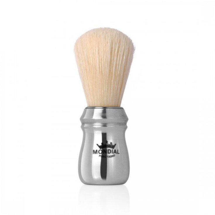Brosse de barbier Mondial Badger avec base en aluminium