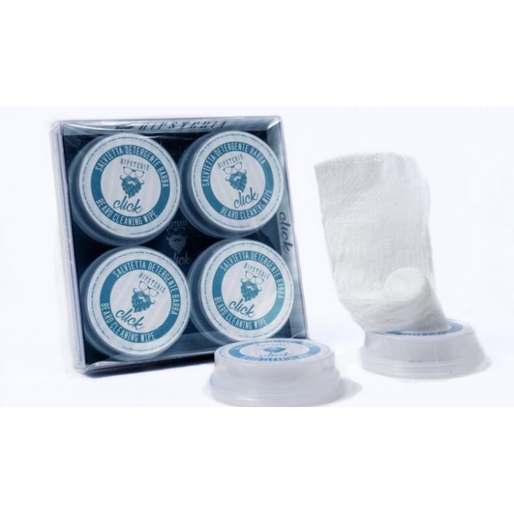 Hipsteria Wipes Click Nettoyant Barbe Jetable 4 Lingettes