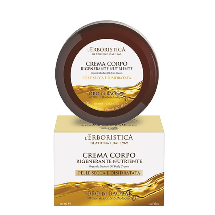 Athena's Crème Corps Nourrissante Régénérante à l'Or du Baobab Bio 150 ml