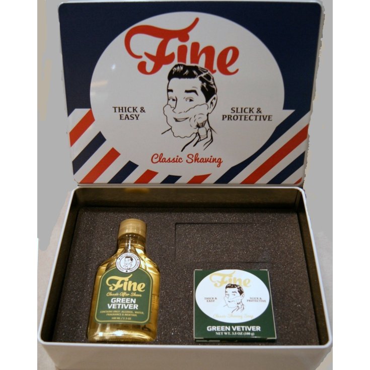 Fine Kit Vert Vétiver Après Rasage + Savon à Raser