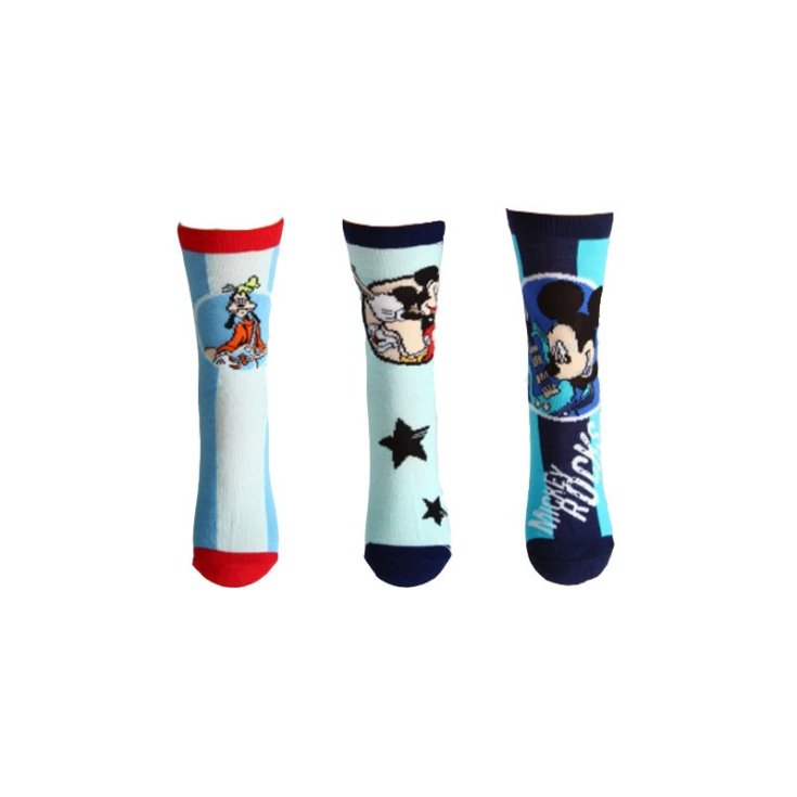 Lot 3 chaussettes courtes bébé garçon Disney Mickey 31-34