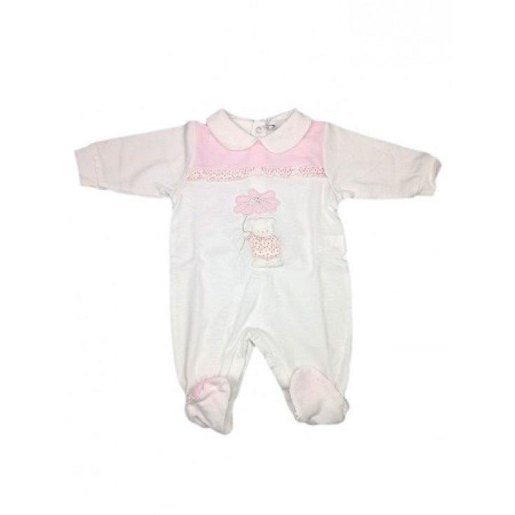 Will B barboteuse coton bébé fille blanc rose 0 - 3 m