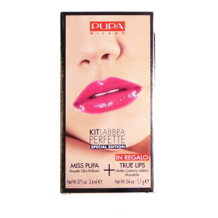 Pupa Kit Perfect Lips Lipstick Miss Pupa 305 + Crayon True Lips 32