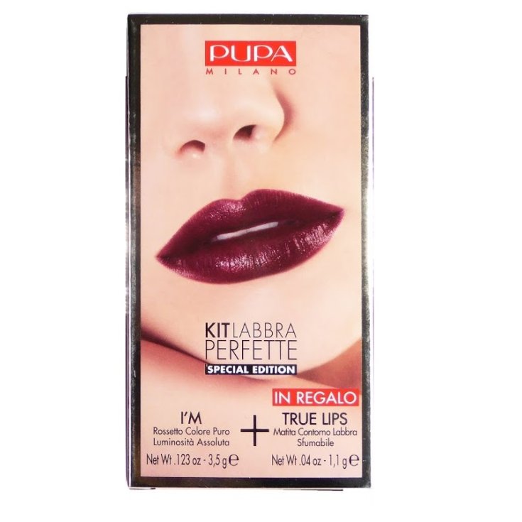 Pupa Kit Perfect Lips I'm 415 Rouge à Lèvres + Crayon True Lips 25