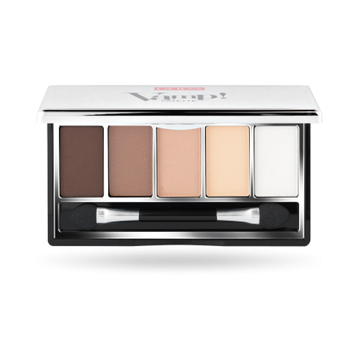 Pupa Vamp ! Palette de 5 Fards à Paupières Compact Pure Color Absolute Writing 001 Nude Mat