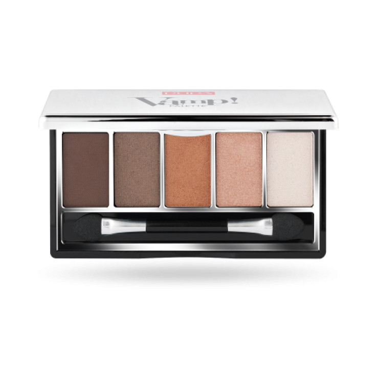 Pupa Vamp ! Palette de 5 Fards à Paupières Compacts Pure Color Absolute Writing 002 Golden Brown
