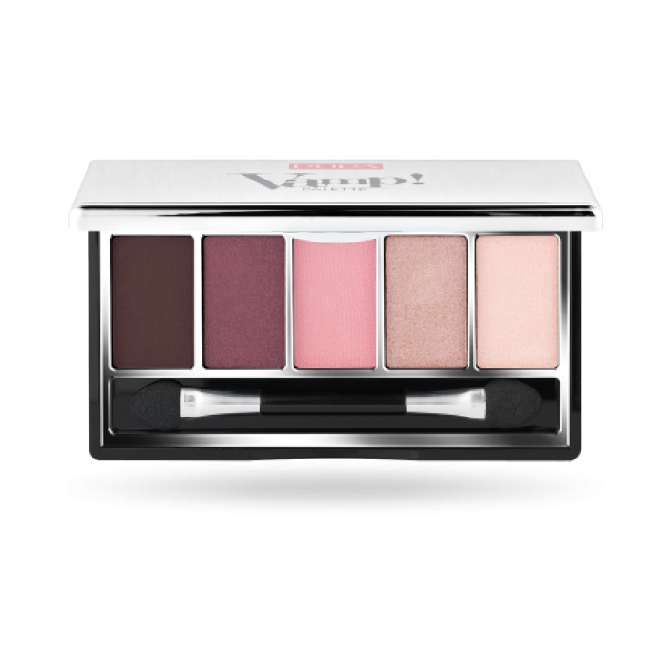 Pupa Vamp ! Palette de 5 Fards à Paupières Compacts Pure Color Absolute Writing 007 Rose