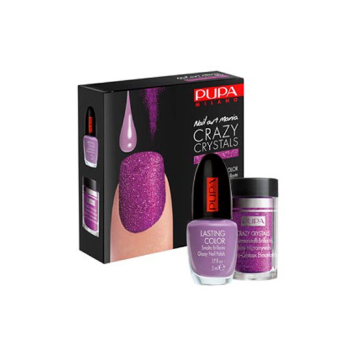 Pupa Nail Art Crazy Crystals Vernis Effet Cristal Couleur 002 Violet Fluo
