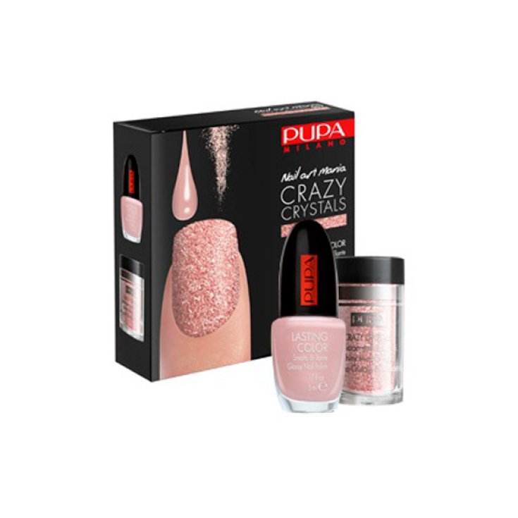 Pupa Nail Art Crazy Crystals Vernis Effet Cristal Couleur 007 Rose Clair