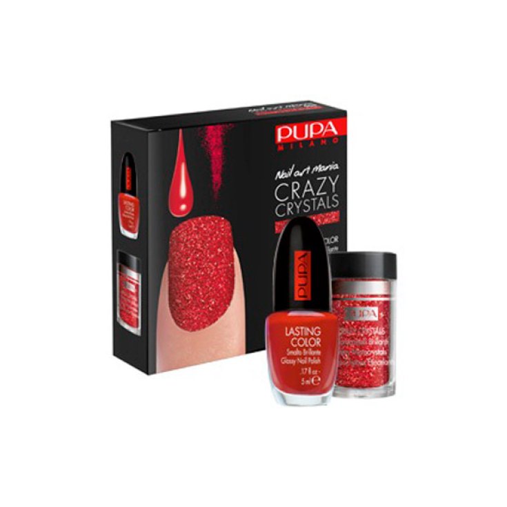 Pupa Nail Art Crazy Crystals Vernis Effet Cristal Couleur 008 Rouge
