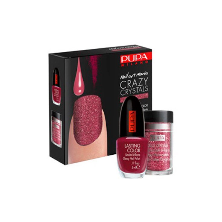 Pupa Nail Art Crazy Crystals Vernis Effet Cristal Couleur 009 Bordeaux