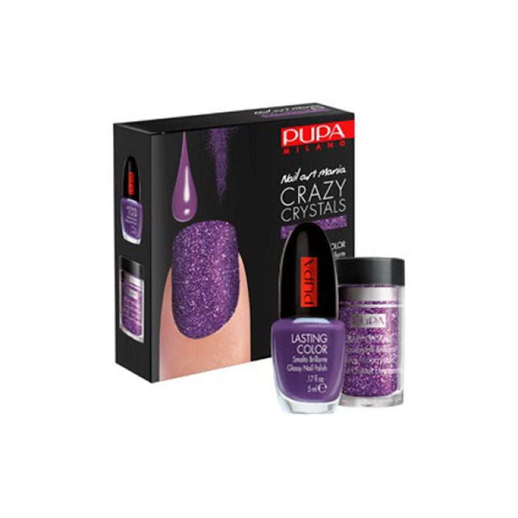 Pupa Nail Art Crazy Crystals Vernis Effet Cristal Couleur 010 Violet Foncé