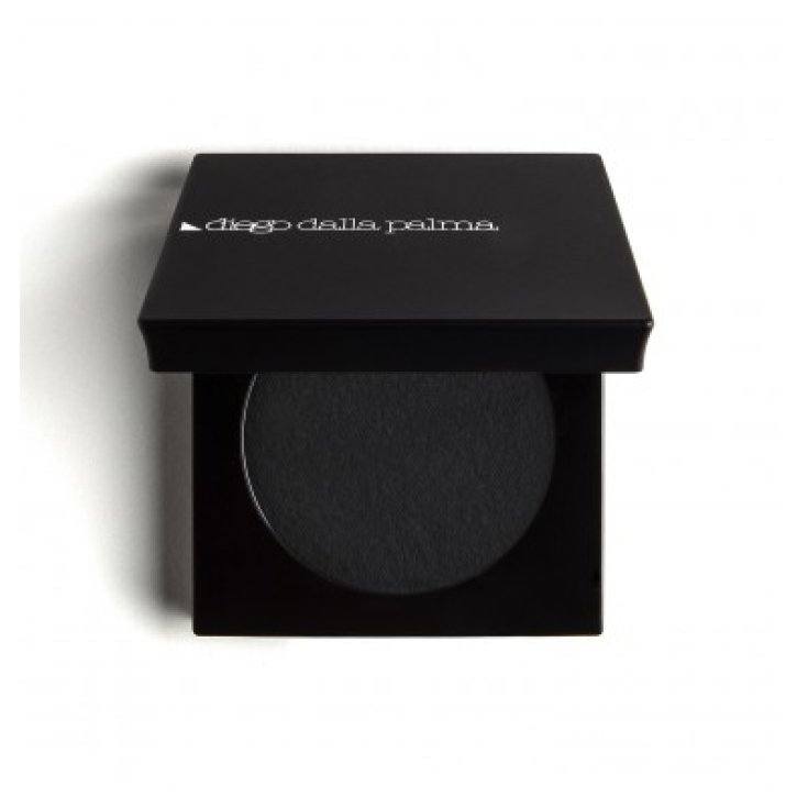 Diego Della Palma Fard à Paupières Poudre Compacte Mat Couleur 159 Total Black
