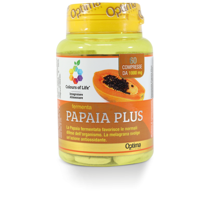 Papaye Plus Avec Extrait De Grenade Colors Of Life® Optima Naturals 60 Comprimés