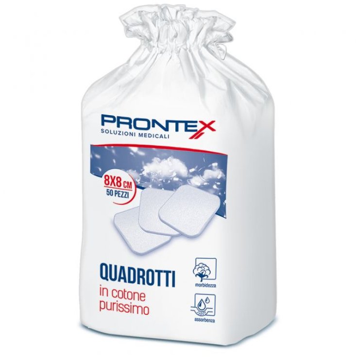 Prontex Safety Carrés de Coton Hydrophile 50x 8x8cm