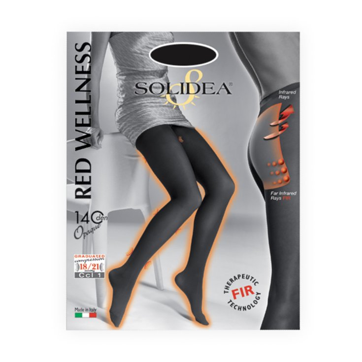 Collants Bien-être Rouge 140 Den Opaque Solidea® Couleur Noir Taille 2-M 1 Paire