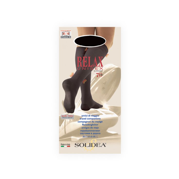 Relax Mi-Bas Unisexe 70 Den Solidea® Couleur Anthracite Taille 2-M 1 Paire