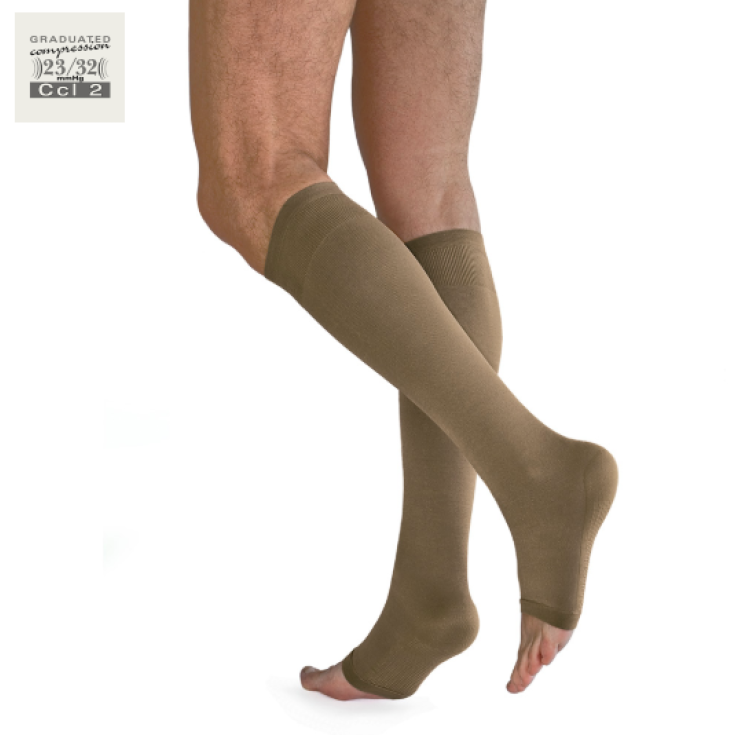 Relax Mi-Bas Unisexe CCL.2 Bout Ouvert Solidea® Couleur Noir Taille M 1 Paire