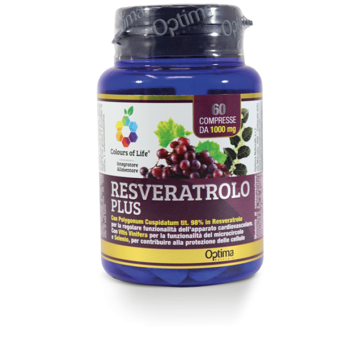 Resveratrol Plus Colors Of Life® Optima Naturals 60 Comprimés
