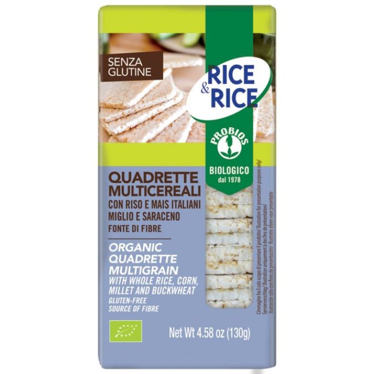 Rice & Rice Quadrette Probios Multicéréales Millet Et Sarrasin 130g