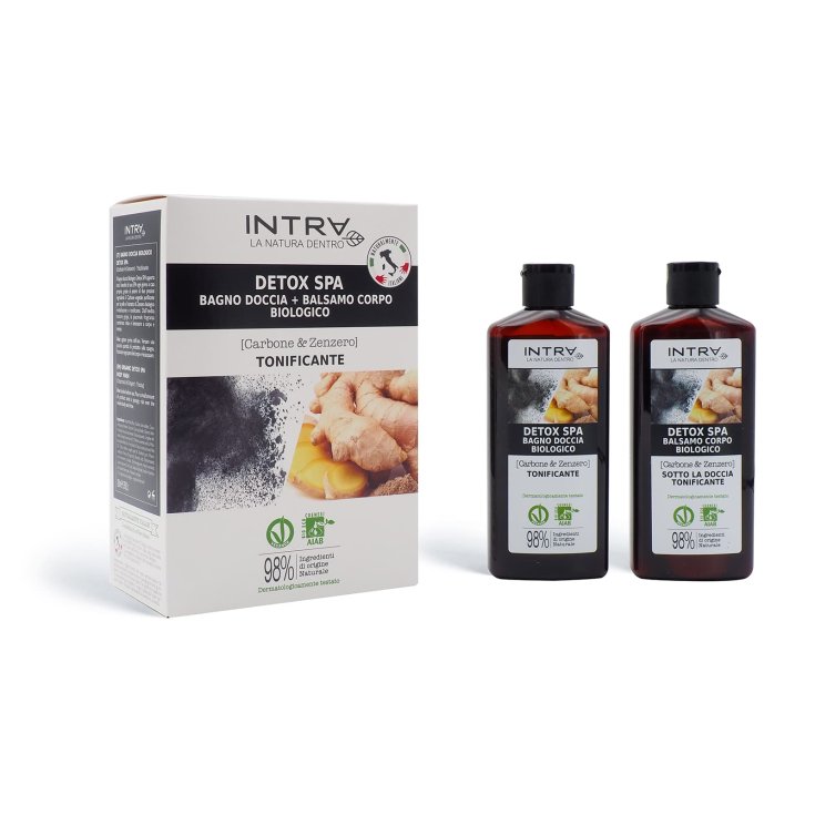 Charcoal & Ginger Set DETOX SPA Gel Douche 200ml + Baume Corporel 200ml Intra
